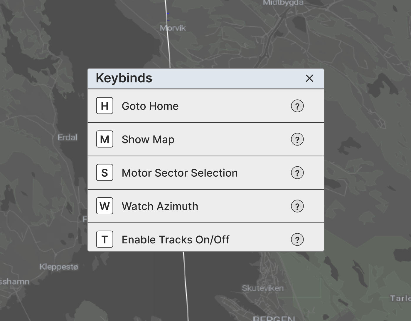 Figma proposal for keybinds menu