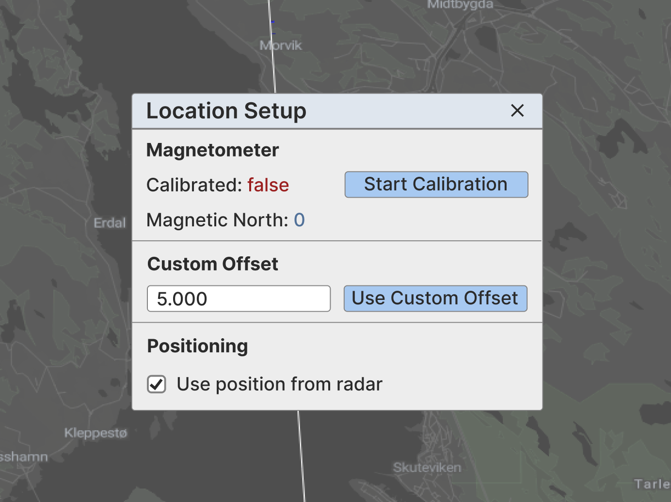 Figma proposal for location setup menu