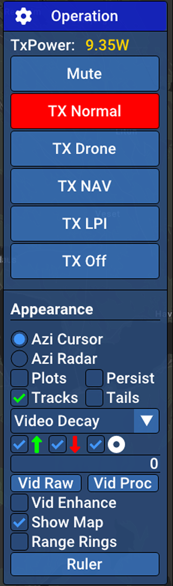 Original operation menu second version