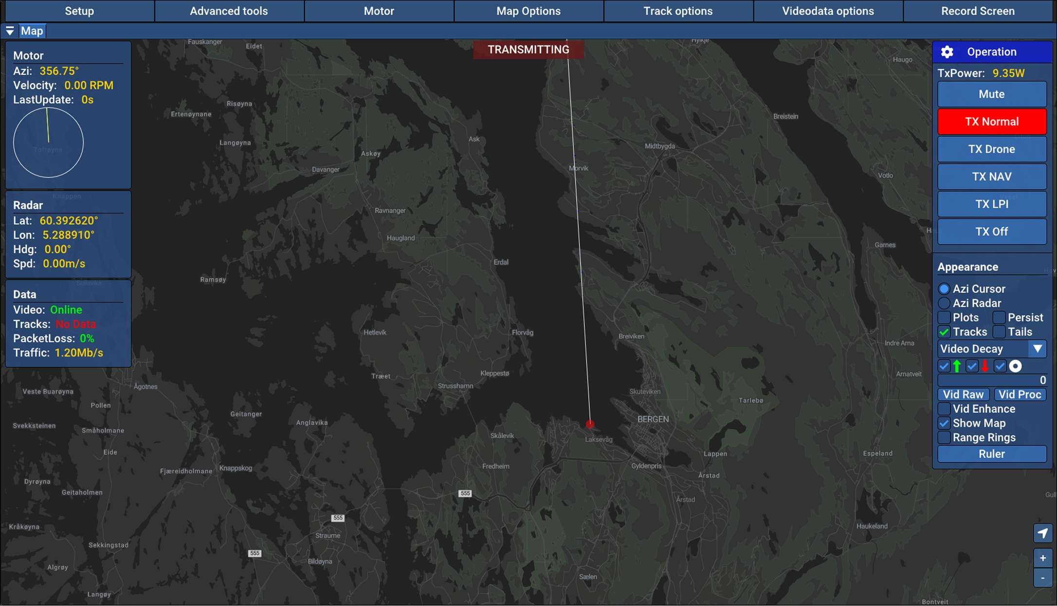 First changes on radar display interface